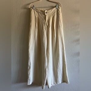 H by Halston Cream Wide Leg Pants